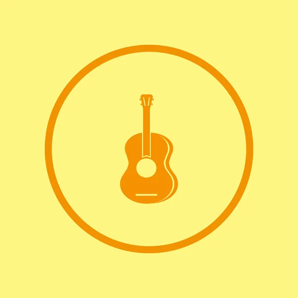 Icono Web Guitarra Ilustración Vectorial — Vector de stock