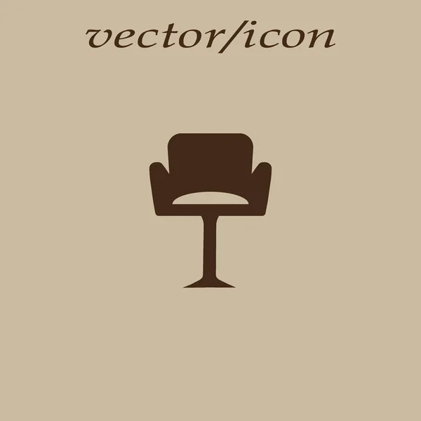 Barhocker Flache Stil Ikone Vektorillustration — Stockvektor