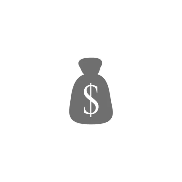 Dolar Torba Płaska Ikona Wektor Ilustracja — Wektor stockowy