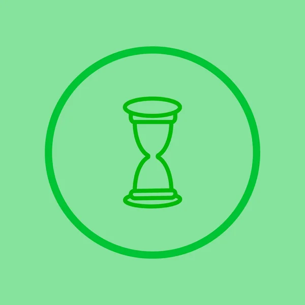 Icono Web Reloj Arena Ilustración Vectorial Minimalista — Vector de stock