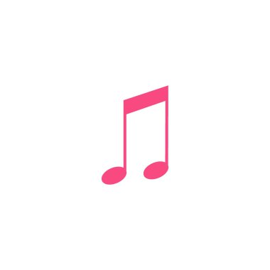 minimalist vektör simge müzik not sembolü