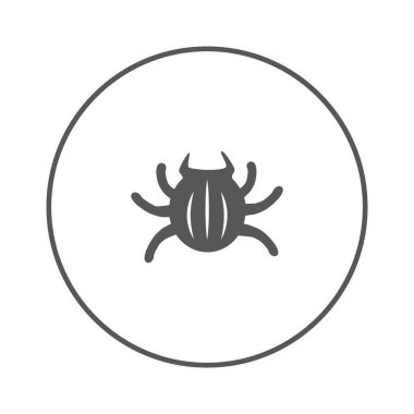 Böcek düz simgesini, vektör, illüstrasyon