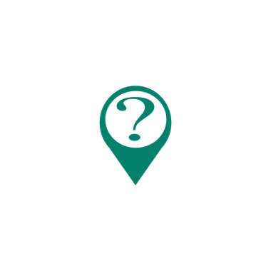 soru işareti basit simge vektör çizim