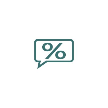 Konsept alışveriş yüzde simgesi