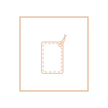 asmak etiketi düz simgesi, vektör çizim 