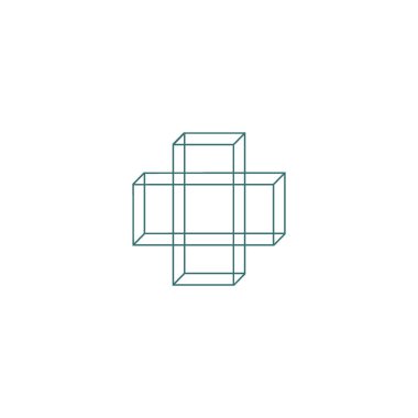 Tıbbi düz simgesi, vektör, illüstrasyon çapraz 