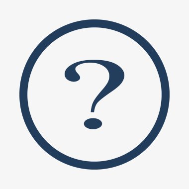 soru işareti basit simge vektör çizim