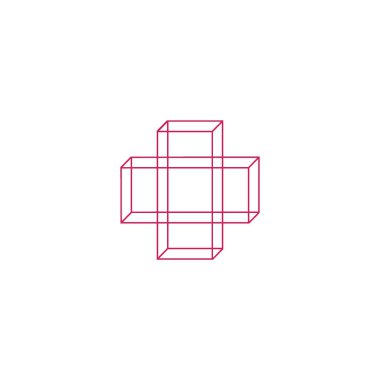 Tıbbi düz simgesi, vektör, illüstrasyon çapraz 