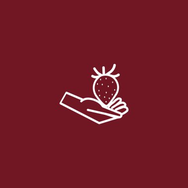 İştah açıcı çilek el vektör çizim
