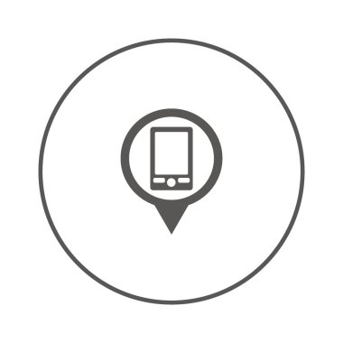 akıllı telefon düz simgesi, vektör illüstrasyonu  