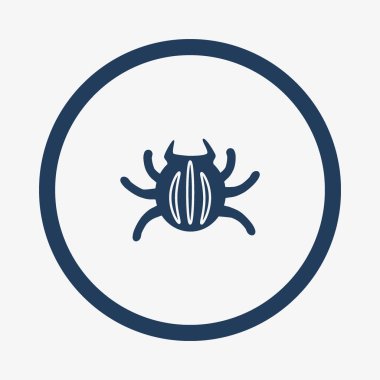 Böcek düz simgesini, vektör, illüstrasyon