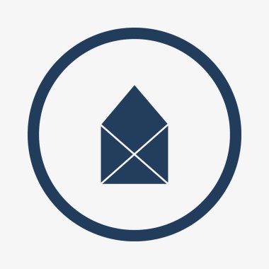 mektup zarfının minimalist vektör simgesi