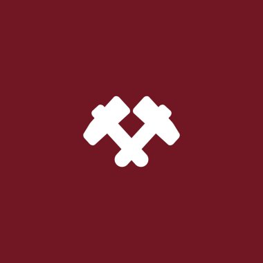 Balyozlar, vektör çizim minimalist simgesi