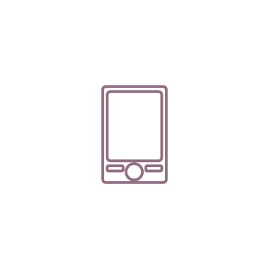 akıllı telefon düz simgesi, vektör illüstrasyonu  