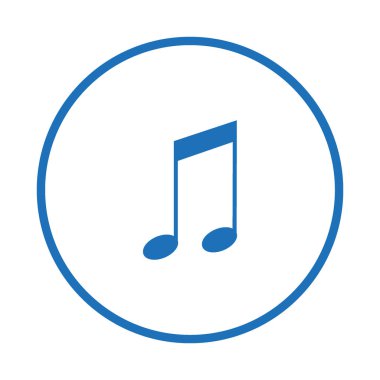 minimalist vektör simge müzik not sembolü