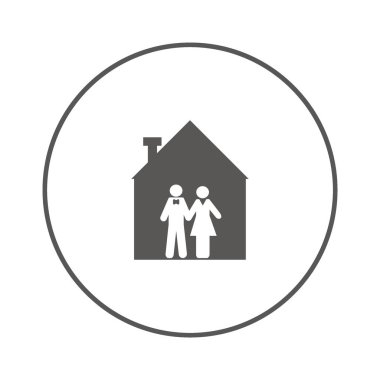 adam ve kadın ayakta birlikte vektör simgesi