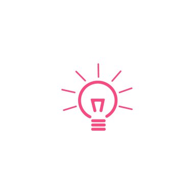 Akkor ampul düz simgesi, vektör, illüstrasyon  