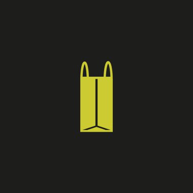 minimalist vektör simgesi alışveriş çantası