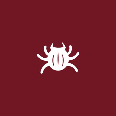 Böcek düz simgesini, vektör, illüstrasyon