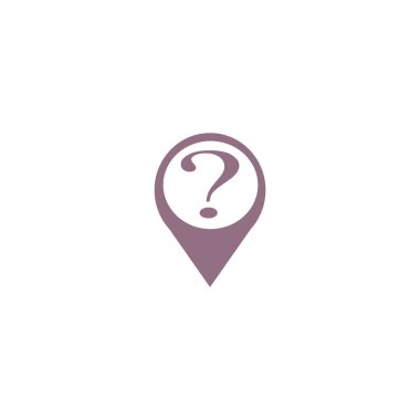 soru işareti basit simge vektör çizim