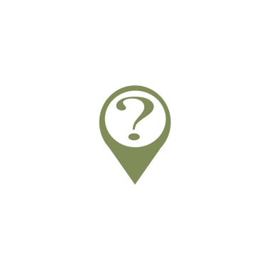 soru işareti basit simge vektör çizim