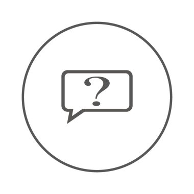 soru işareti basit simge vektör çizim