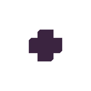 Tıbbi düz simgesi, vektör, illüstrasyon çapraz 