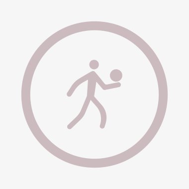 Adam topu basit simgesi ile çalışan siluet