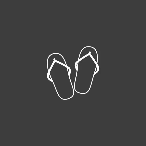 Minimalistisk Ikonen Flip Flops Vektorillustration — Stock vektor