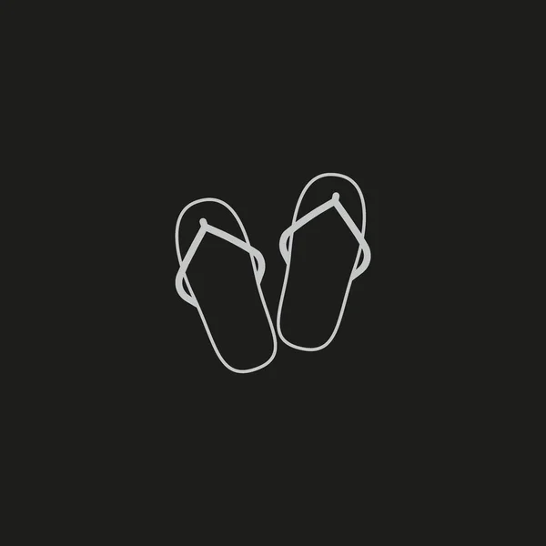 Chanclas Icono Estilo Plano Ilustración Vectorial — Vector de stock