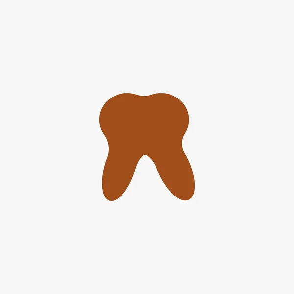 Menschlicher Zahn Flaches Symbol Vektor Illustration — Stockvektor
