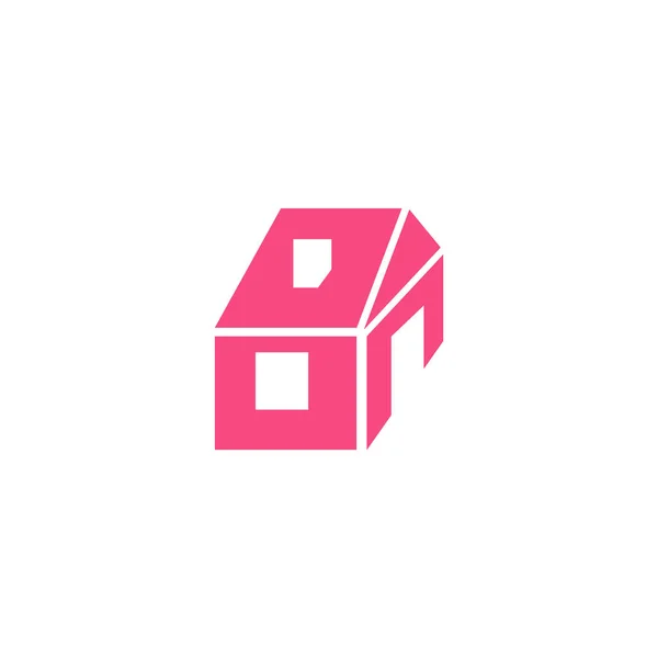 Huis Plat Pictogram Vector Illustratie — Stockvector