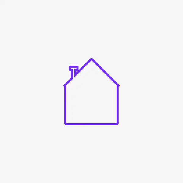 Huis Plat Pictogram Vector Illustratie — Stockvector