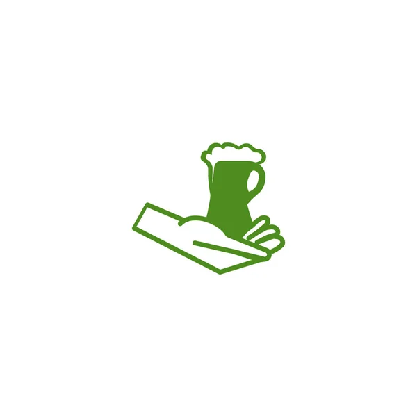 Bier Flach Symbol Vektor Illustration — Stockvektor