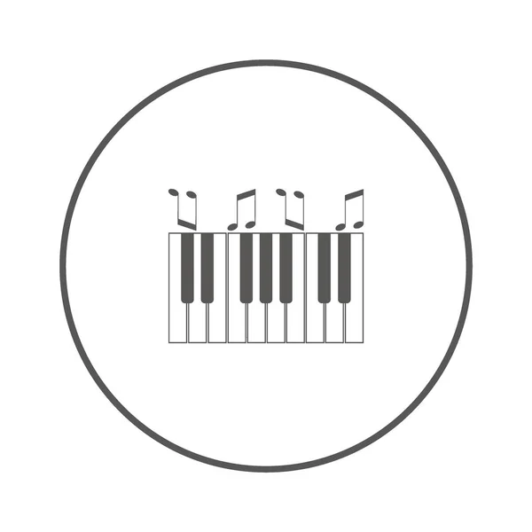 Synthesizer Platte Pictogram Vector Illustratie Muziekinstrument Concept — Stockvector