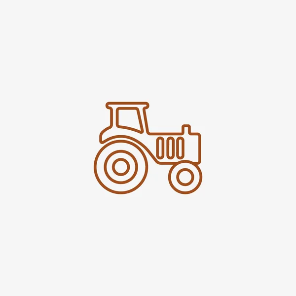 Tracteur Icône Plate Illustration Vectorielle — Image vectorielle