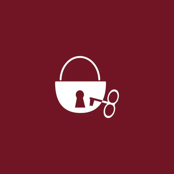 Lock Key Signs Logo Template — Stock Vector