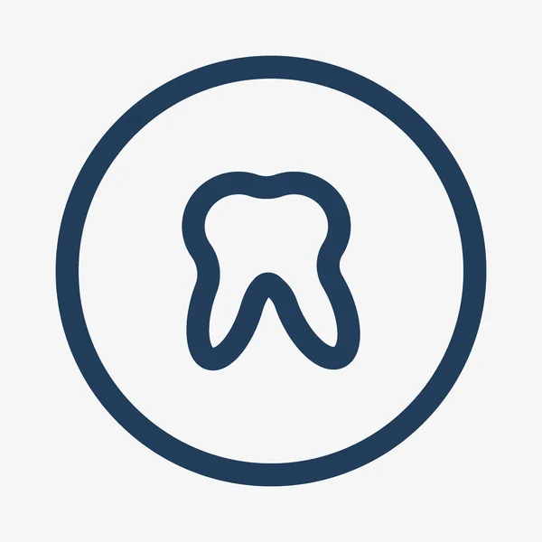 Human Tooth Flat Icon Vector Illustration — Stock Vector