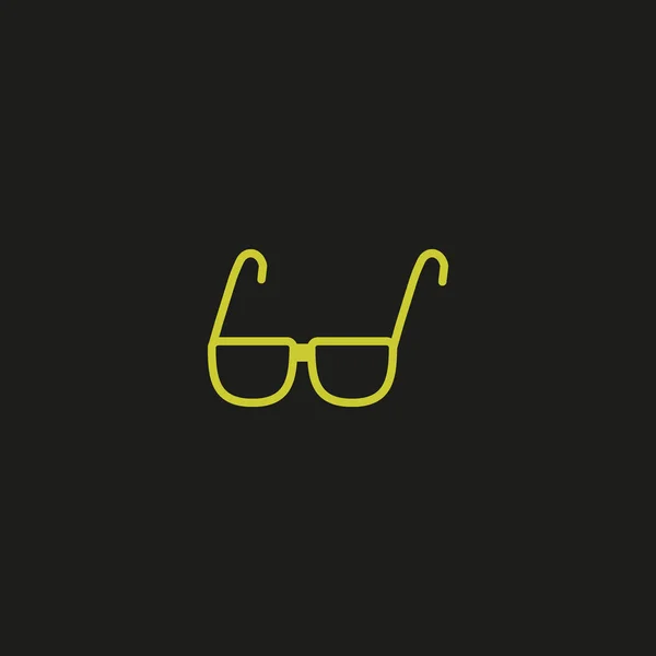 Óculos Ícone Plano Vetor Ilustração — Vetor de Stock