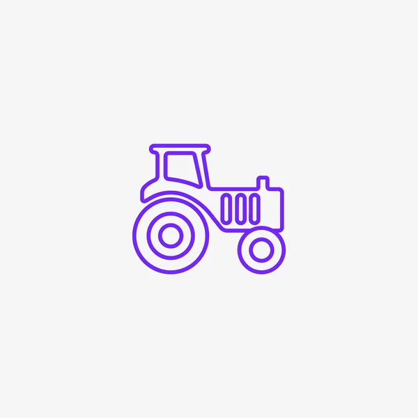 Traktor Lapos Ikon Vektor Illusztráció — Stock Vector