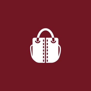 kadın el çantası düz simgesi 
