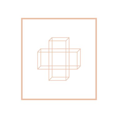 Tıbbi düz simgesi, vektör, illüstrasyon çapraz 