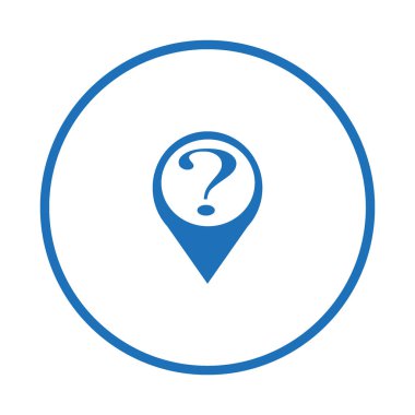 soru işareti basit simge vektör çizim