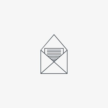 mektup zarfının minimalist vektör simgesi