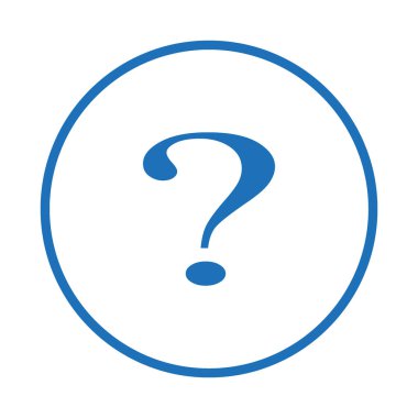 soru işareti basit simge vektör çizim