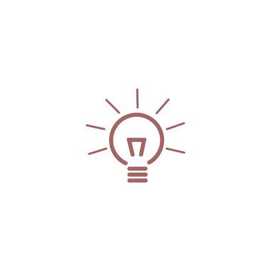 Akkor ampul düz simgesi, vektör, illüstrasyon  