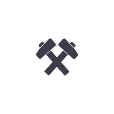 Balyozlar, vektör çizim minimalist simgesi