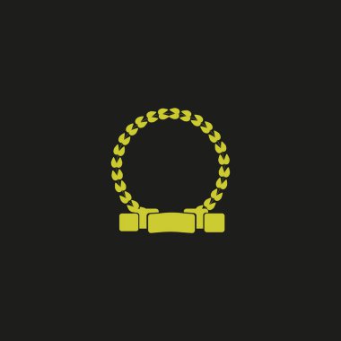 kupa düz simgesi, vektör illüstrasyonu 