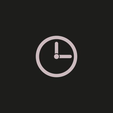 Saat vektör minimalist web simgesi 