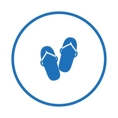 flip flop, vektör çizim minimalist simgesi